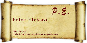 Prinz Elektra névjegykártya